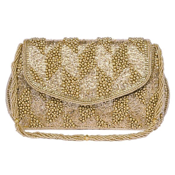 Handbags - 9150 Golden Clutch Purses Handmade Evening Sling Handbag Stylish Bridal